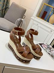 Louis Vuitton brown heeled sandals 12cm - 5