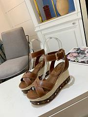 Louis Vuitton brown heeled sandals 12cm - 6