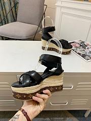 Louis Vuitton black heeled sandals 12cm - 5