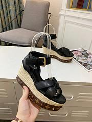 Louis Vuitton black heeled sandals 12cm - 2