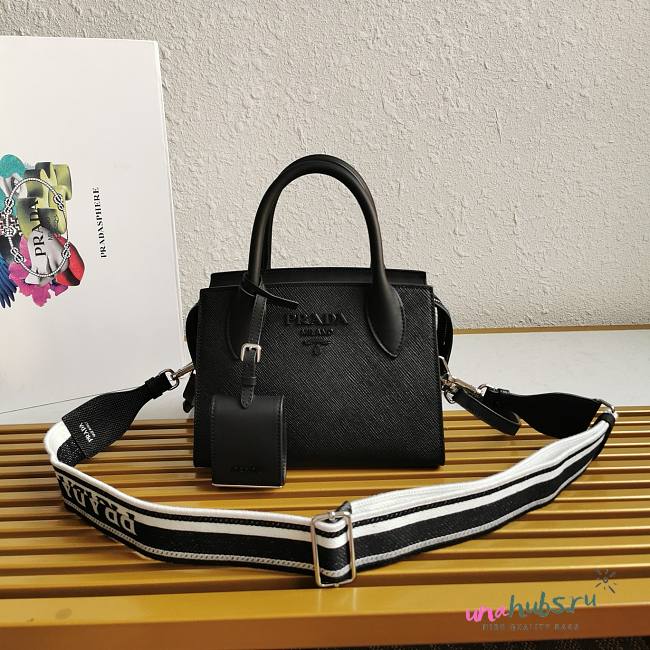 Prada Monochrome small black leather bag  - 1