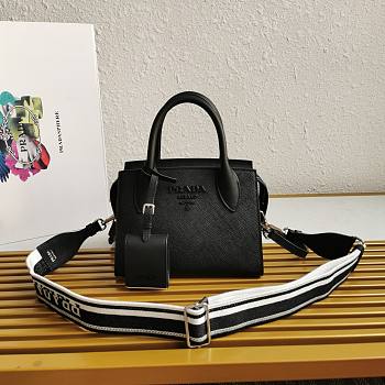 Prada Monochrome small black leather bag 