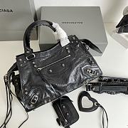  Balenciaga Neo Cagole City Black Leather Bag  - 4