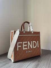 Fendi Sunshine medium logo tote brown bag - 5