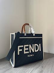 Fendi Sunshine medium logo tote black bag - 5