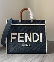 Fendi Sunshine medium logo tote black bag - 1