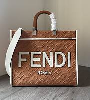 Fendi Sunshine medium logo tote brown bag - 1