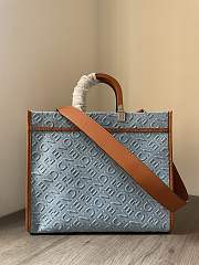 Fendi Sunshine medium logo tote blue bag - 5