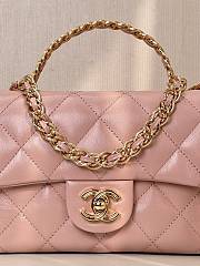 Chanel Top Handle Mini Rectangular Pink Leather Bag - 2