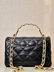 Chanel Top Handle Mini Rectangular Black Leather Bag - 6