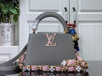 Louis Vuitton Capucines Mini Gray Leather M23280 Bag