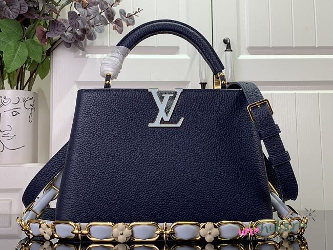 Louis Vuitton Capucines BB Blue Leather M23280 Bag - 1