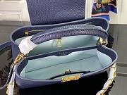 Louis Vuitton Capucines MM Blue Leather M23280 Bag - 5