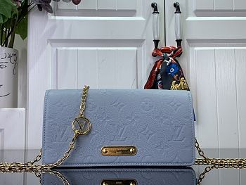 Louis Vuitton M46919 Blue Wallet On Chain Lily Bag