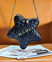 Chanel 24C Star Black Leather Handbag - 1