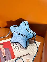 Chanel 24C Star blue leather bag - 4