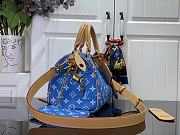 Louis Vuitton speedy P9 blue leather bandouliere 25 bag - 4