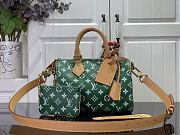 Louis Vuitton speedy P9 green leather bandouliere 25 bag - 1