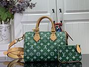 Louis Vuitton speedy P9 green leather bandouliere 25 bag - 2