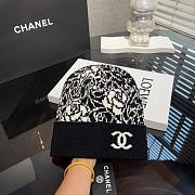 Chanel flower hat ( white/ black) - 6