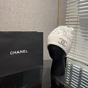 Chanel flower hat ( white/ black) - 3