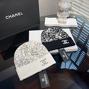 Chanel flower hat ( white/ black) - 4
