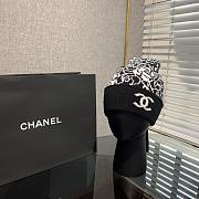 Chanel flower hat ( white/ black) - 2