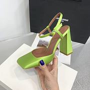 Amina Muaddi Charlotte 95 green heels - 6