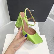 Amina Muaddi Charlotte 95 green heels - 5