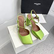 Amina Muaddi Charlotte 95 green heels - 4