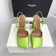 Amina Muaddi Charlotte 95 green heels - 2