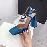 Amina Muaddi Charlotte 95 blue heels - 6