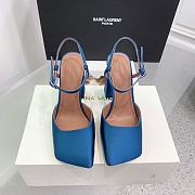 Amina Muaddi Charlotte 95 blue heels - 5