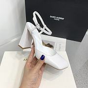 Amina Muaddi Charlotte 95 white heels - 3