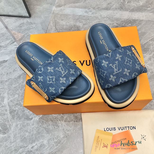 Louis Vuitton Pool Pillow Denim Flat - 1