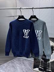 Louis Vuitton LV logo sweater ( blue/ gray) - 1