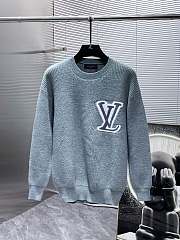 Louis Vuitton LV logo sweater ( blue/ gray) - 5