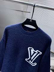 Louis Vuitton LV logo sweater ( blue/ gray) - 3