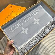 Louis Vuitton Monogram Wool Gray Scarf - 5