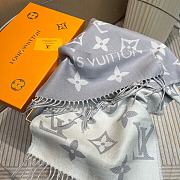 Louis Vuitton Monogram Wool Gray Scarf - 2