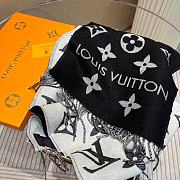 Louis Vuitton Monogram Wool Black Scarf - 4