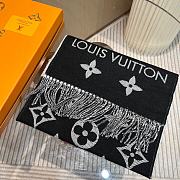 Louis Vuitton Monogram Wool Black Scarf - 3