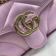 Gucci marmont medium pink iridescent leather bag - 6