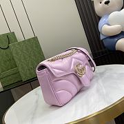 Gucci marmont medium pink iridescent leather bag - 5