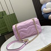 Gucci marmont medium pink iridescent leather bag - 4