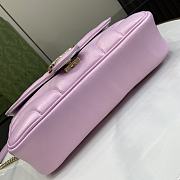 Gucci marmont medium pink iridescent leather bag - 2