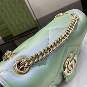 Gucci marmont medium green iridescent leather bag - 5