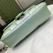 Gucci marmont medium green iridescent leather bag - 3