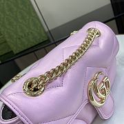 Gucci marmont small pink iridescent leather bag - 4