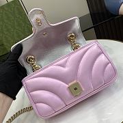 Gucci marmont small pink iridescent leather bag - 3